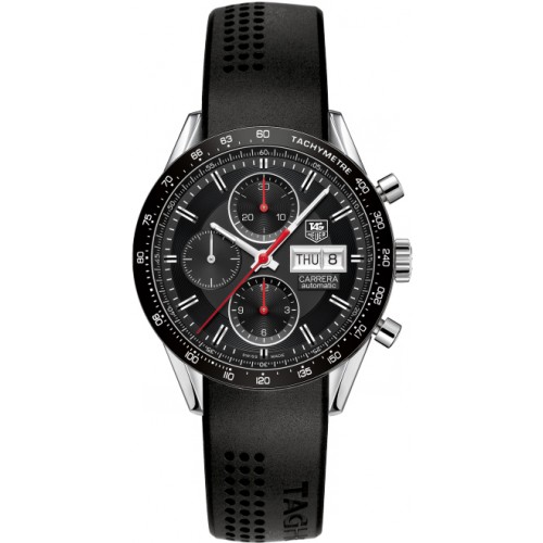 Tag Heuer Carrera Black Dial Steel Men's Watch CV201AH-FT6014
